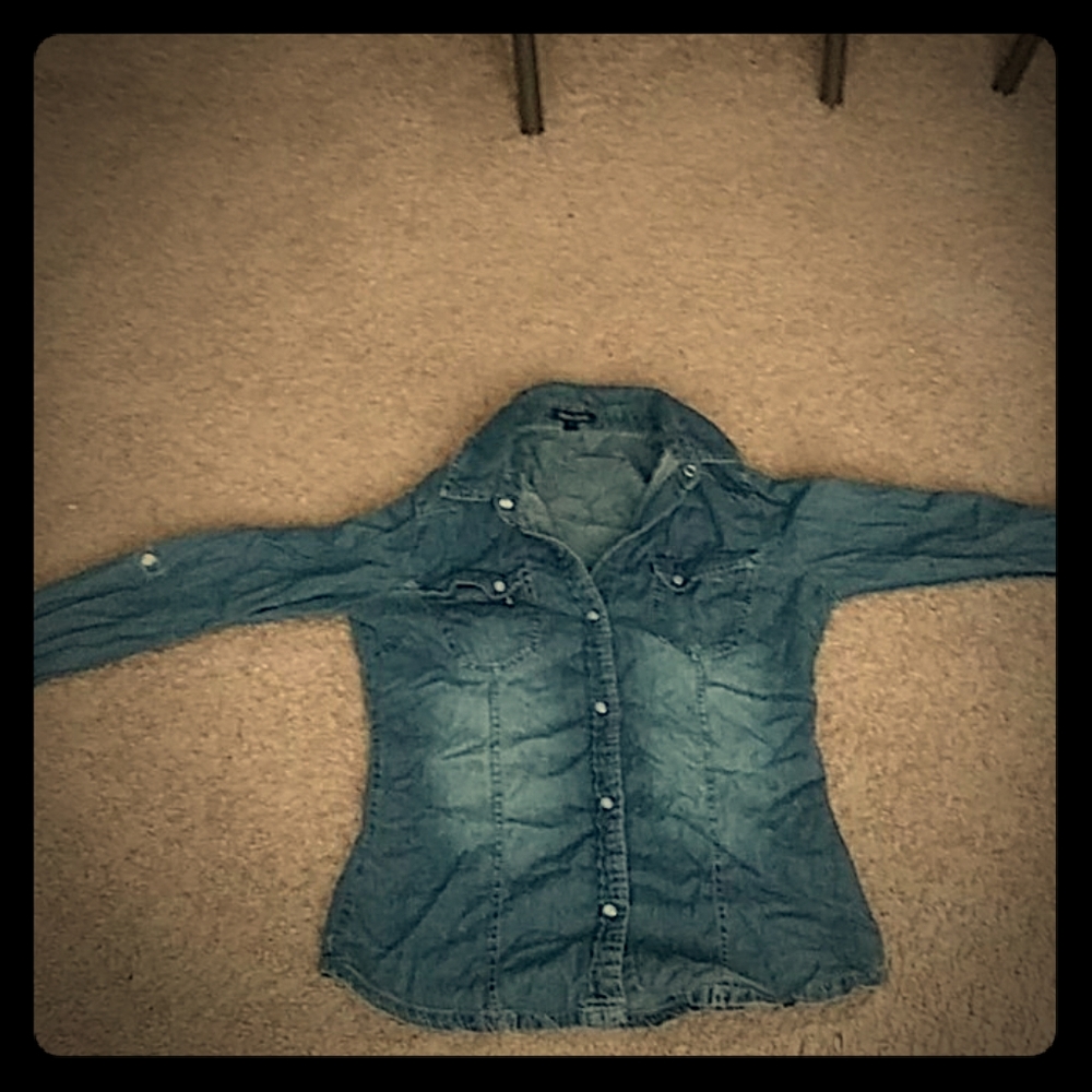 New look blue jean shirt